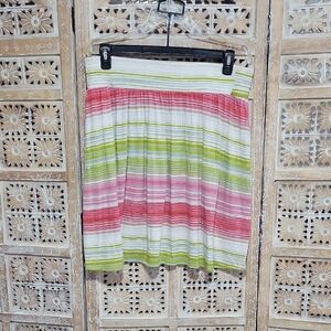 Lane Bryant  Skirt in Pink, Green, and White Stripes 14/16
